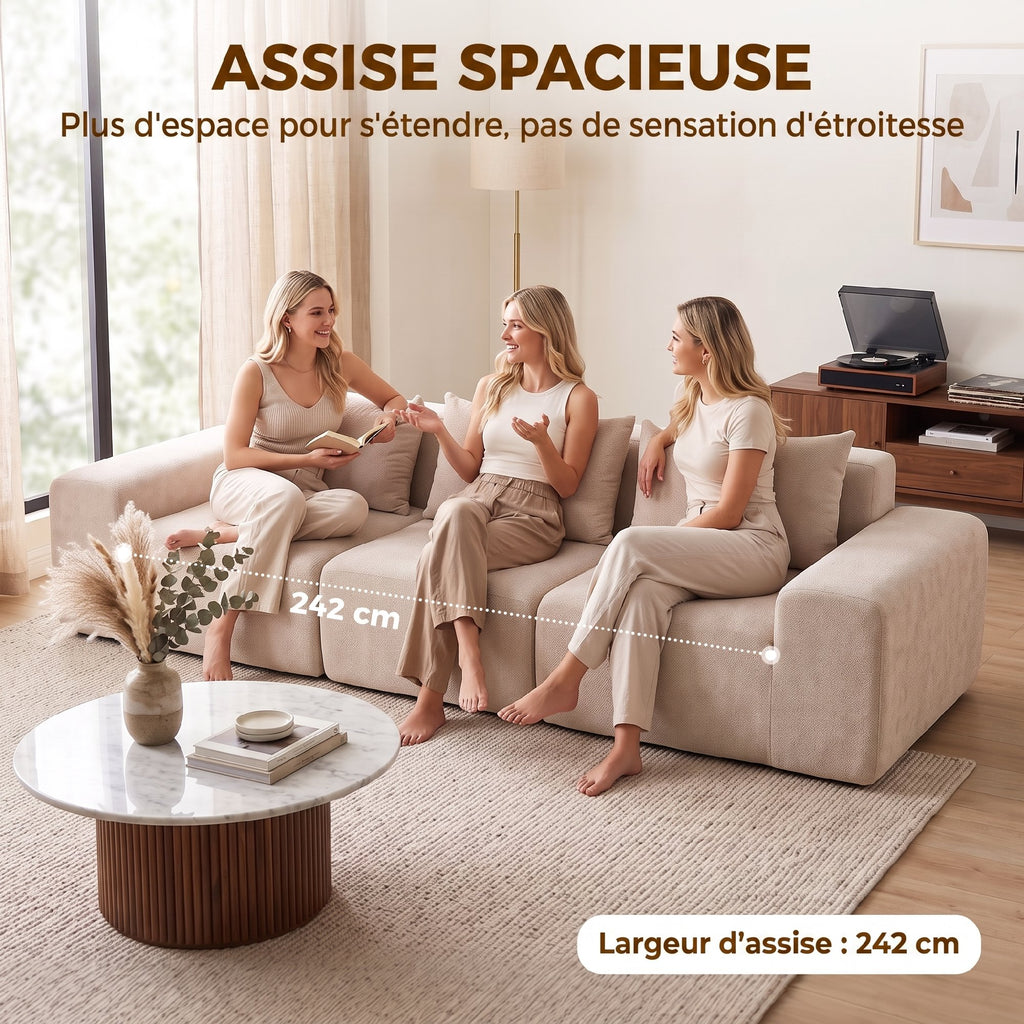 Canapé modulaire en chenille — 320 cm