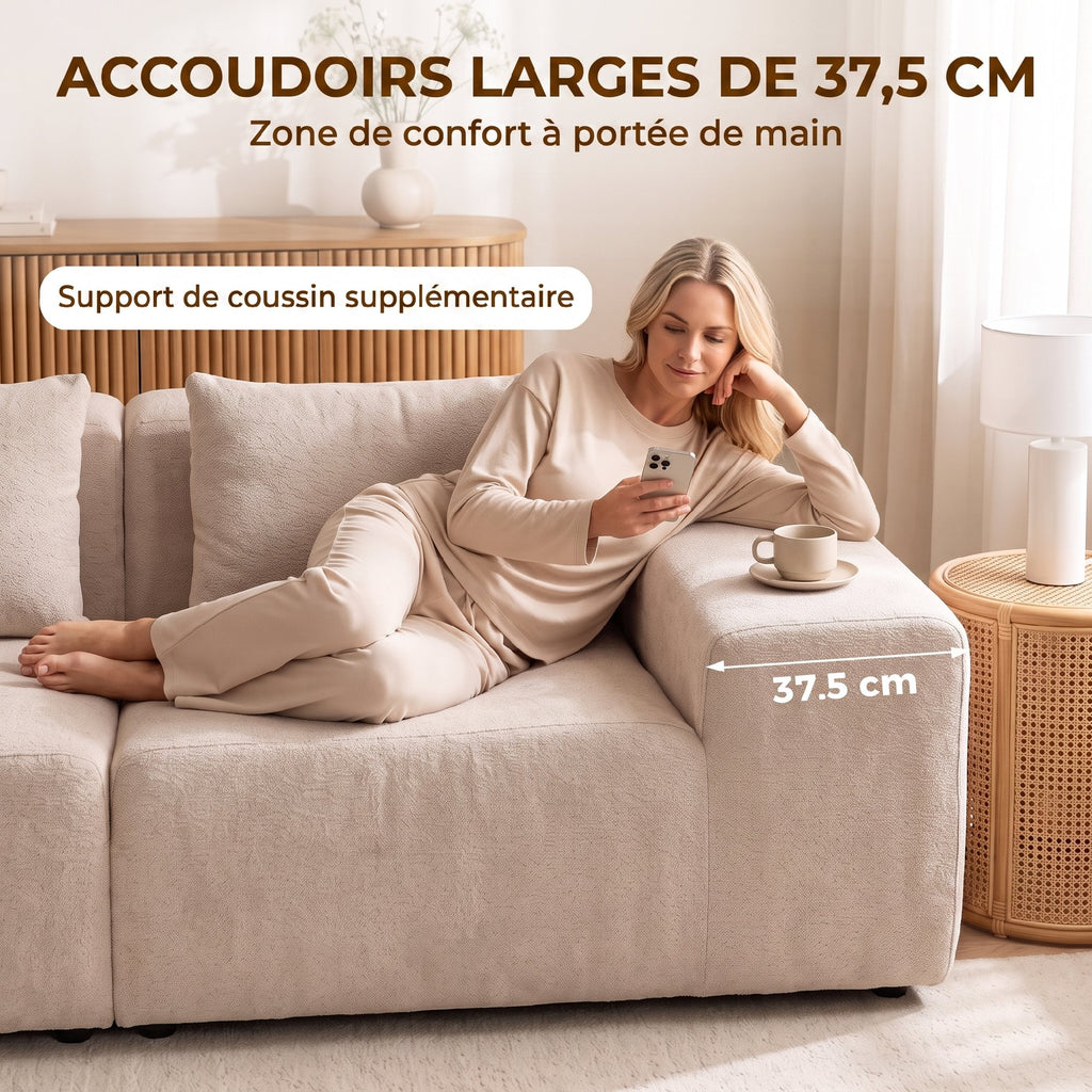 Canapé modulaire en chenille — 320 cm