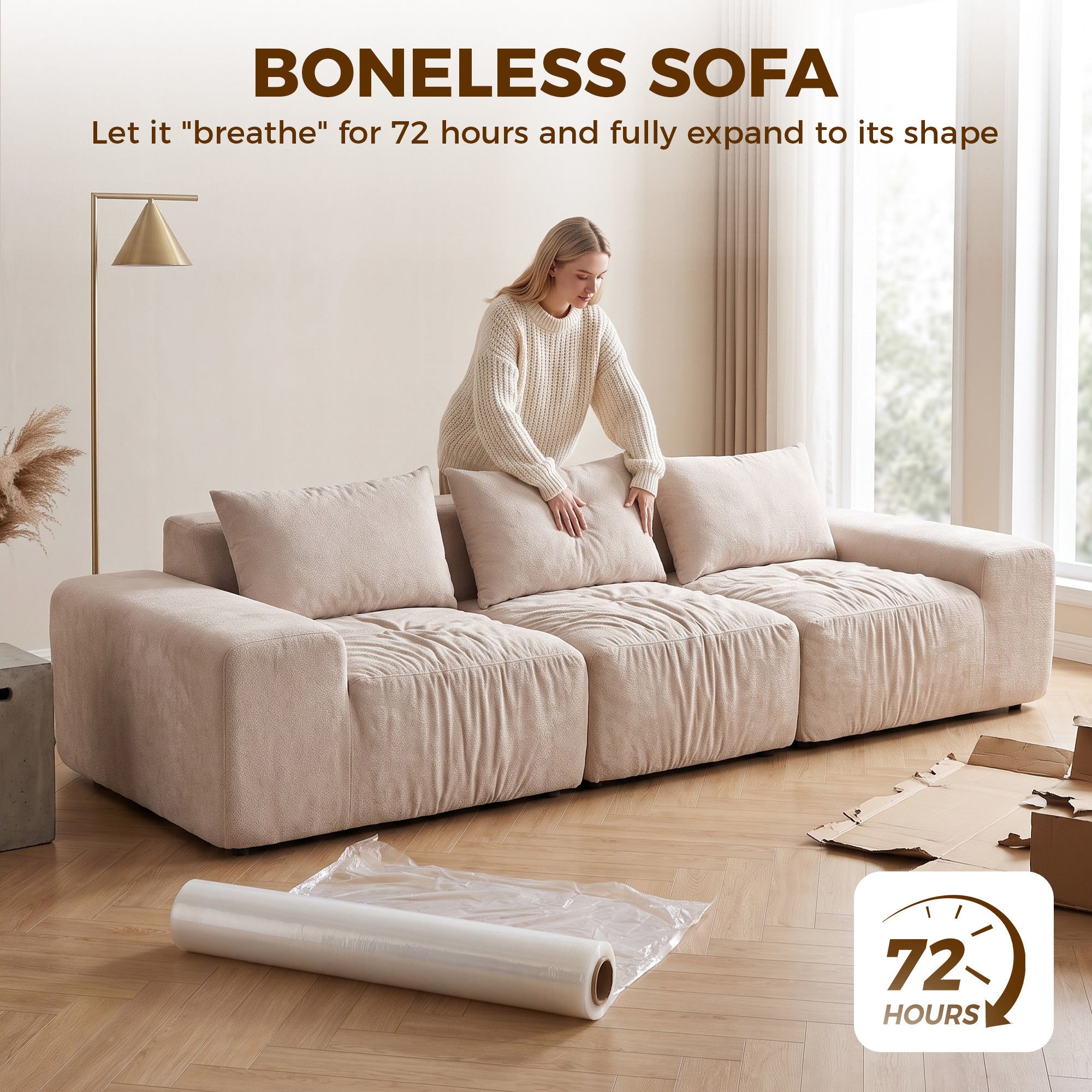Canapé modulaire en chenille — 320 cm