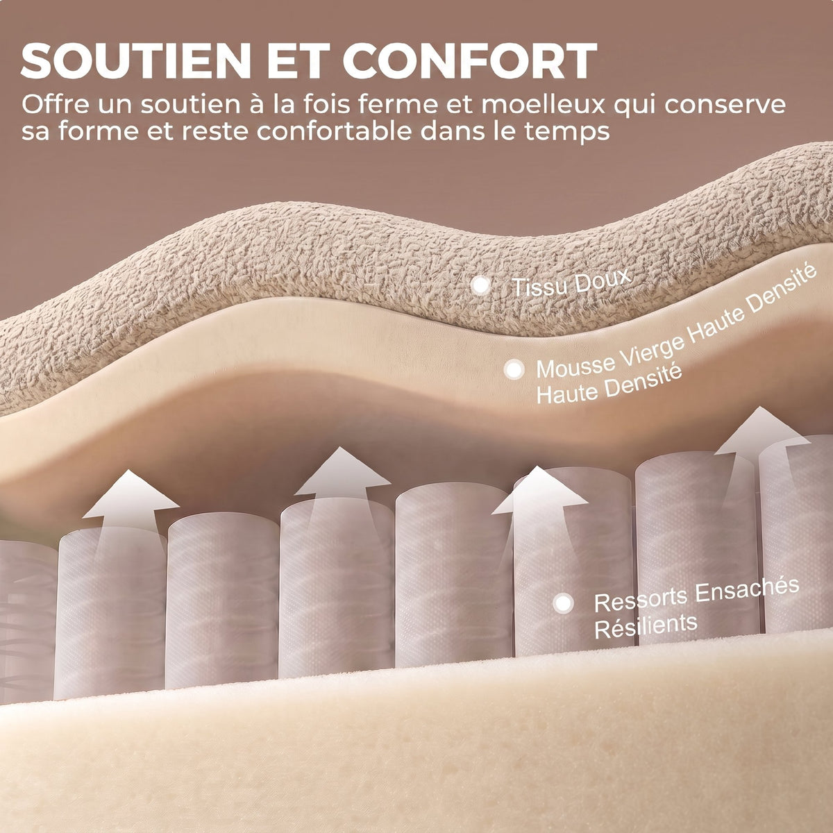 Canapé 3 places en chenille — 233 cm