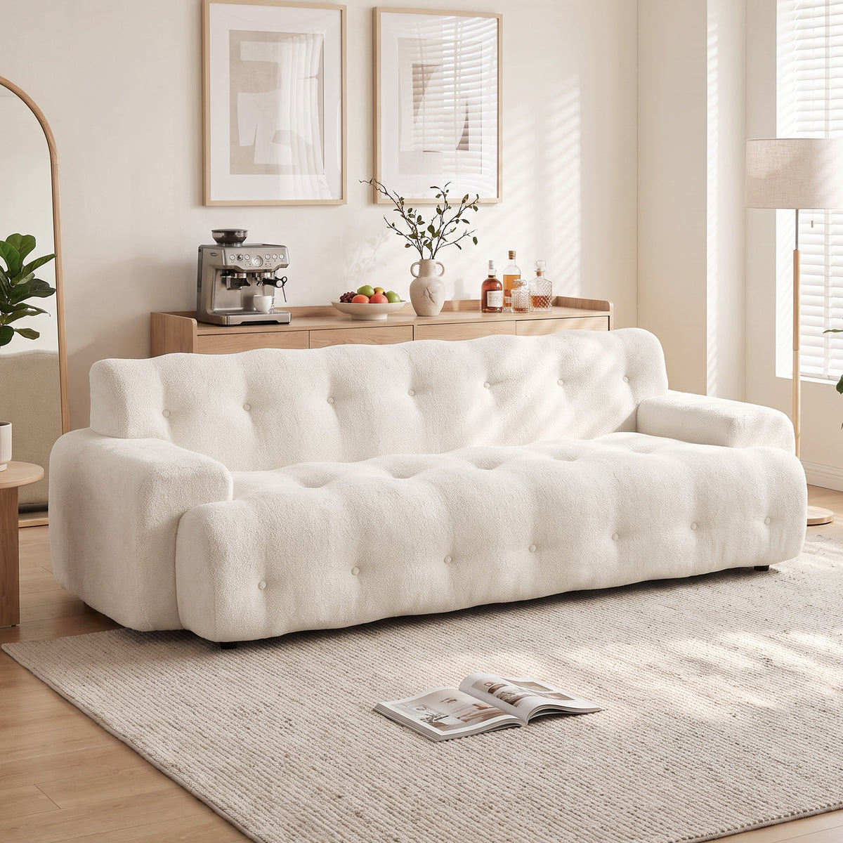 Canapé 3 places en chenille — 211 cm