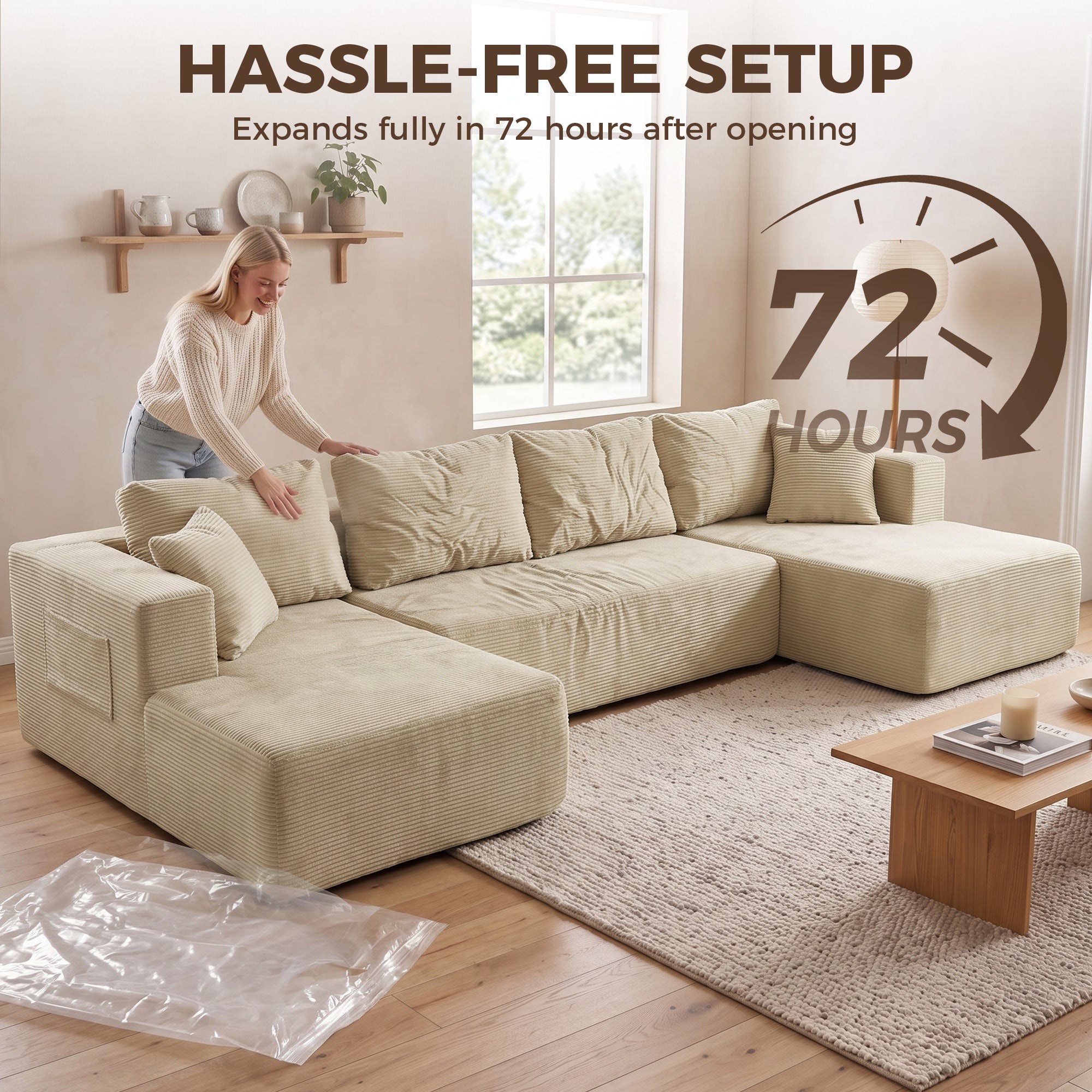 Canapé modulaire en U — 337 cm
